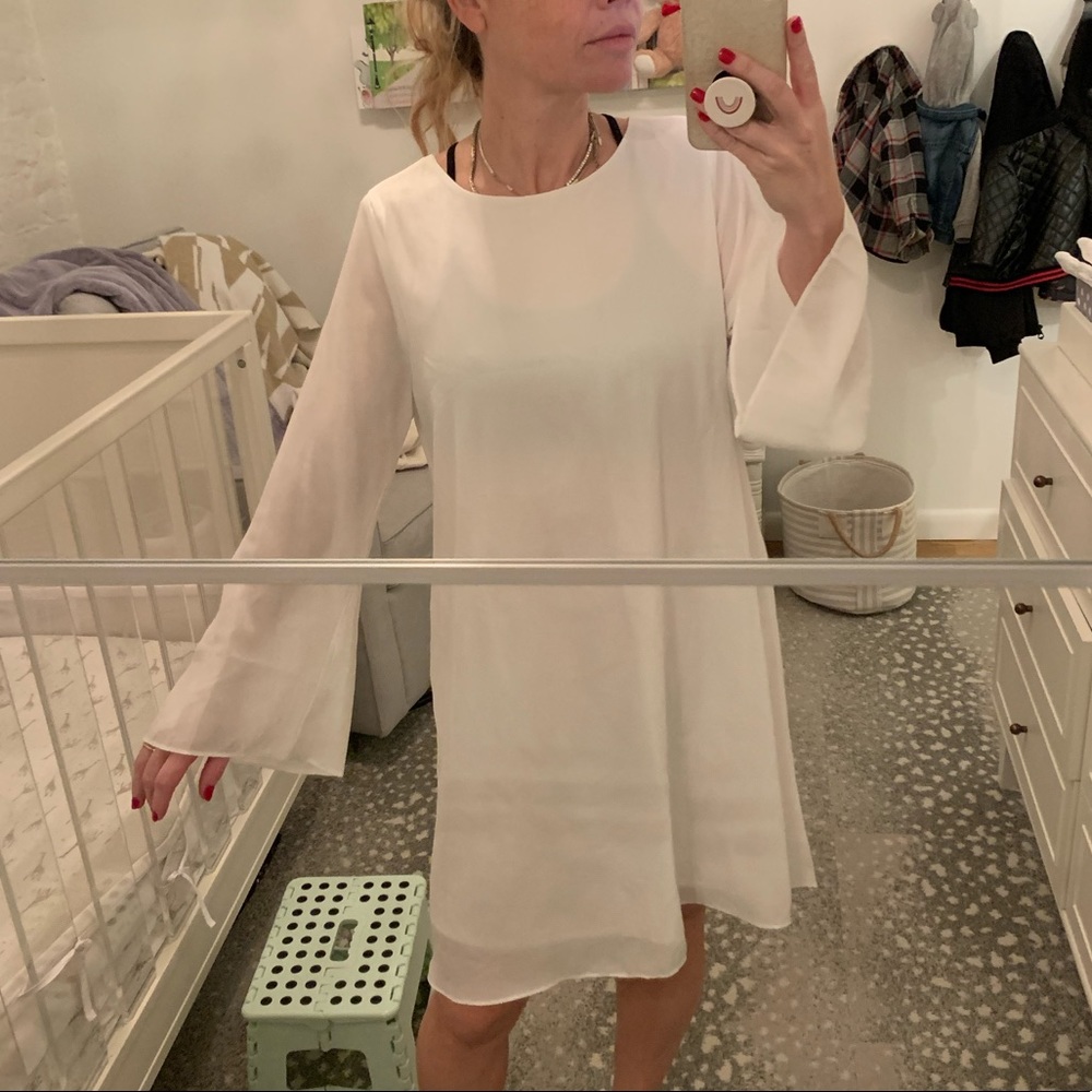 PinkBlush white maternity dress